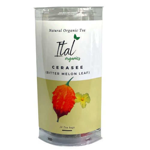 Ital Organics 100% Organic Cerasee (Bitter Melon leaf) Tea, 14 Tea Bags