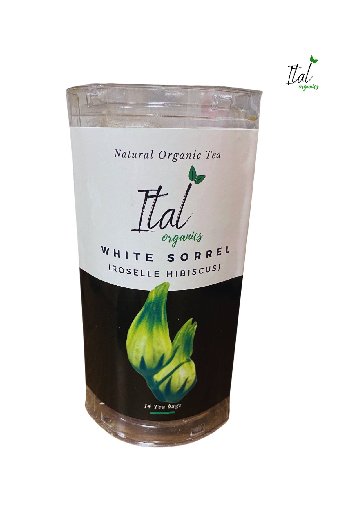 Ital Organics 100% Organic White Sorrel Tea, 14 Tea Bags